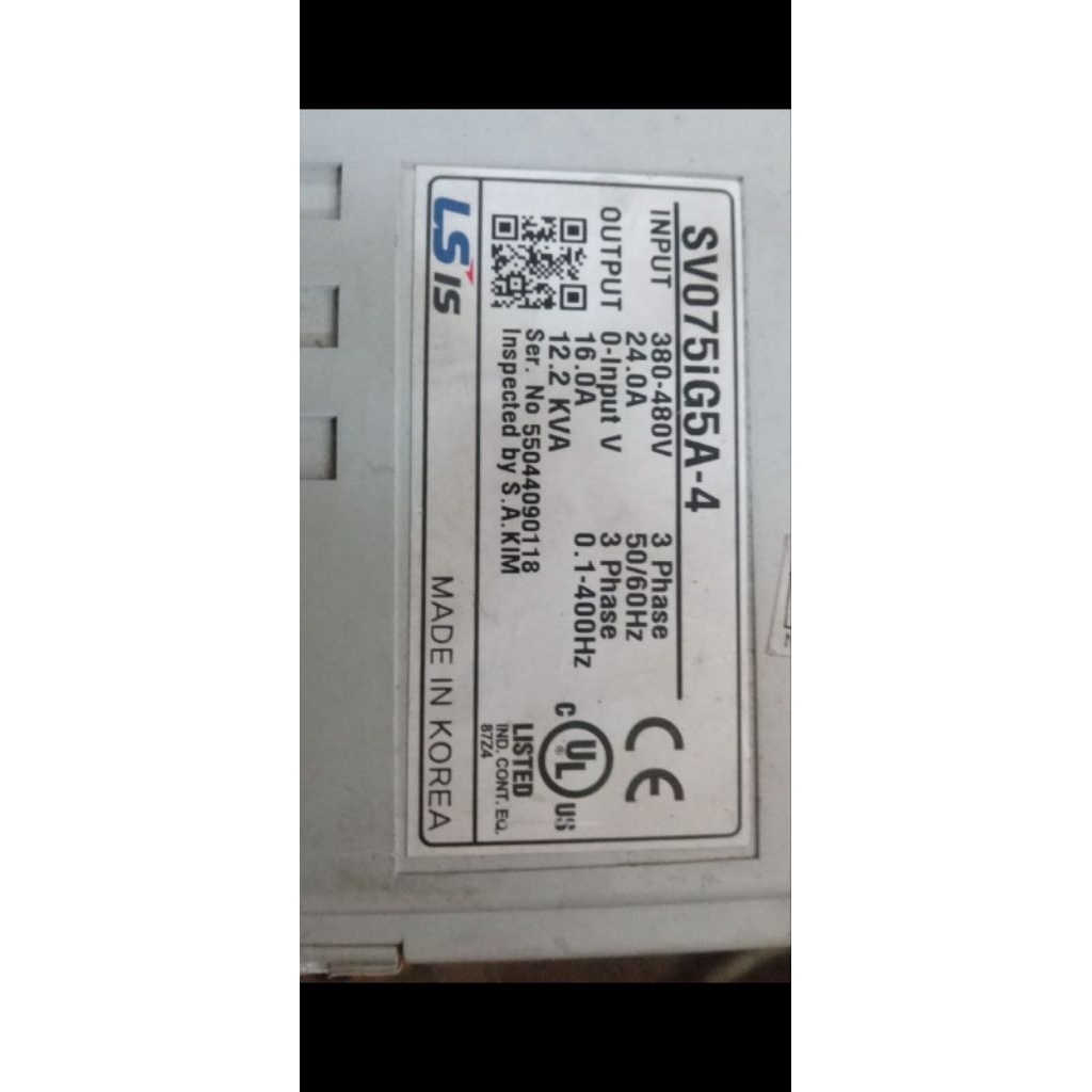 inverter Ls type ig5a 7,5kw / 10hp - 380V