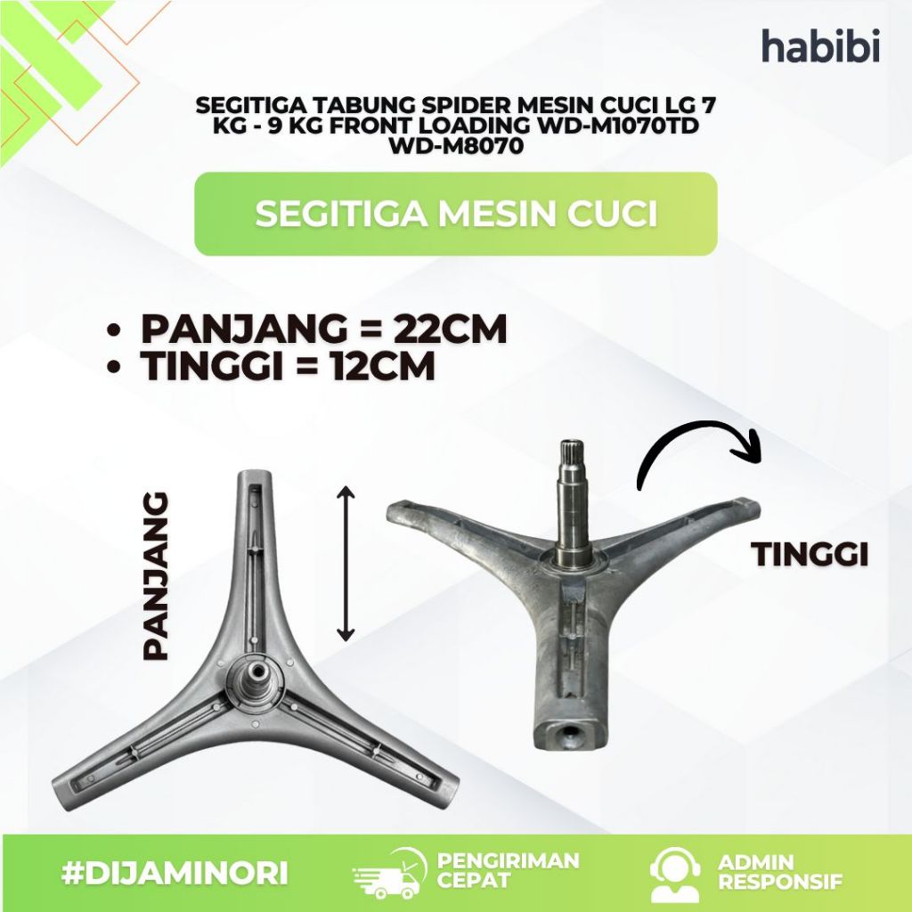 Segitiga Drum/Tabung Mesin Cuci LG - Front Loading 7KG-9KG