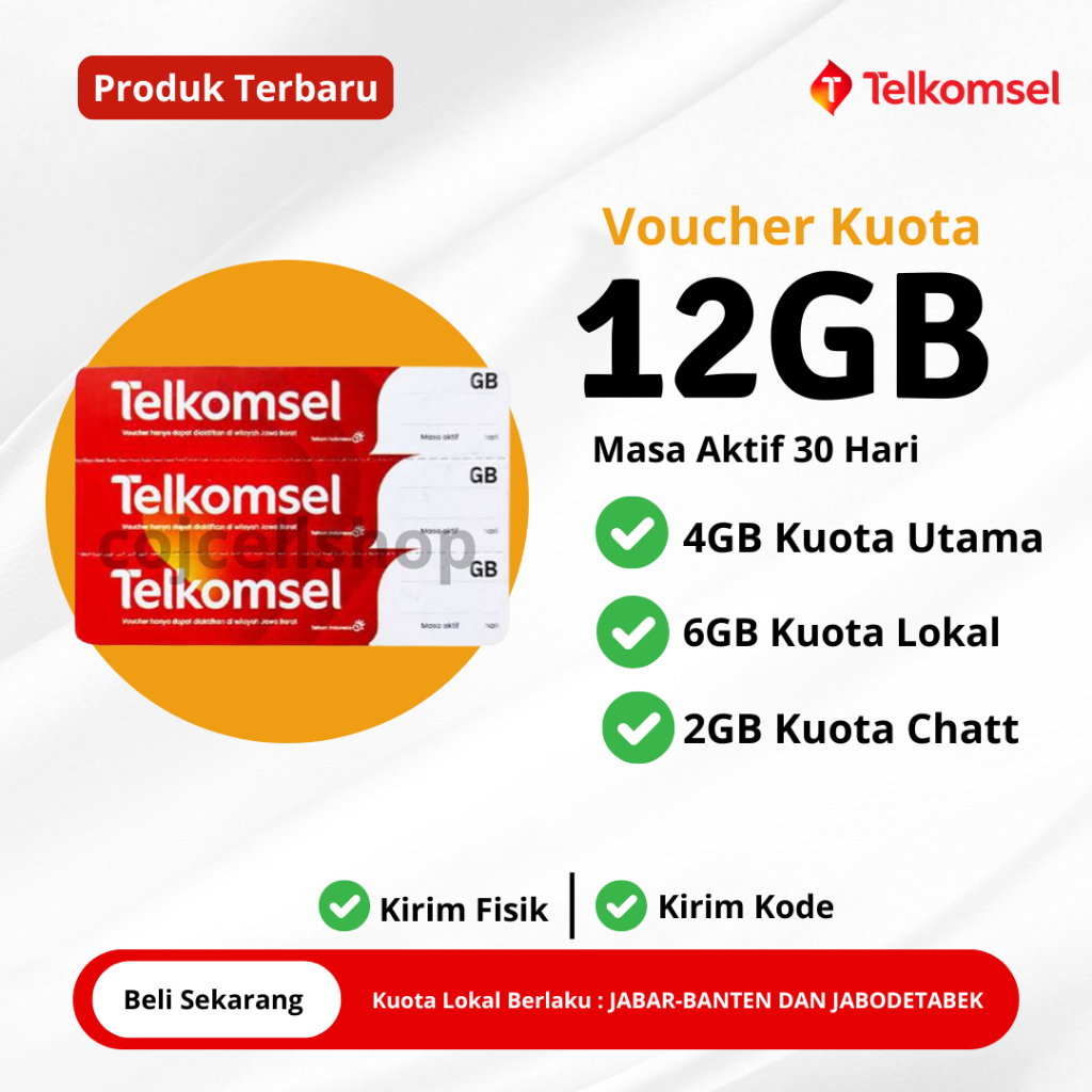 Voucher Kuota Telkomsel 9GB Masa Aktif 30 Hari-JABAR-JAKARTA-BOGOR