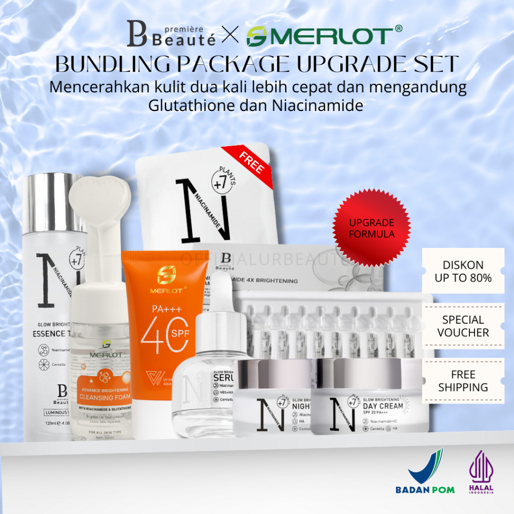 [PAKET BUNDLING UPGRADE]PREMIERE BEAUTE luminous set Glow Brightening Series (BONUS SHEET MASK BPOM)