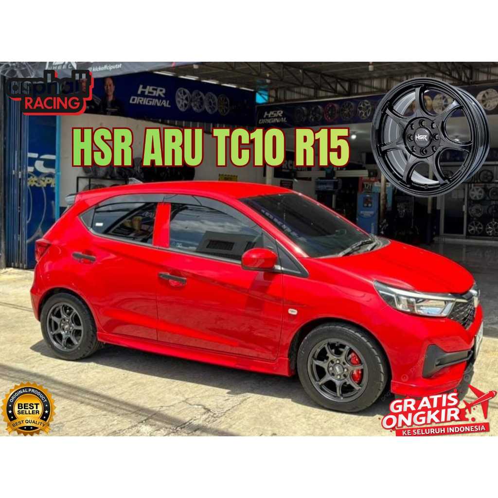 Paketan Velg Dan Ban R15 Untuk Brio Ayla Agya DL Velg HSR ARU TC10 Ban 195 55 R15 ACCELERA 651 SPORT