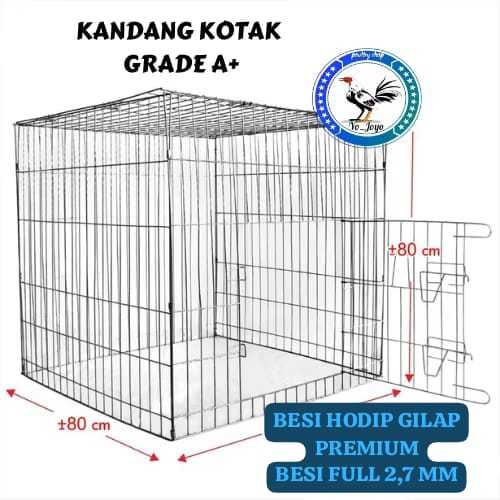 Kandang Galvanis / kurungan ayam galvanis KOTAK 80x80x80 CM