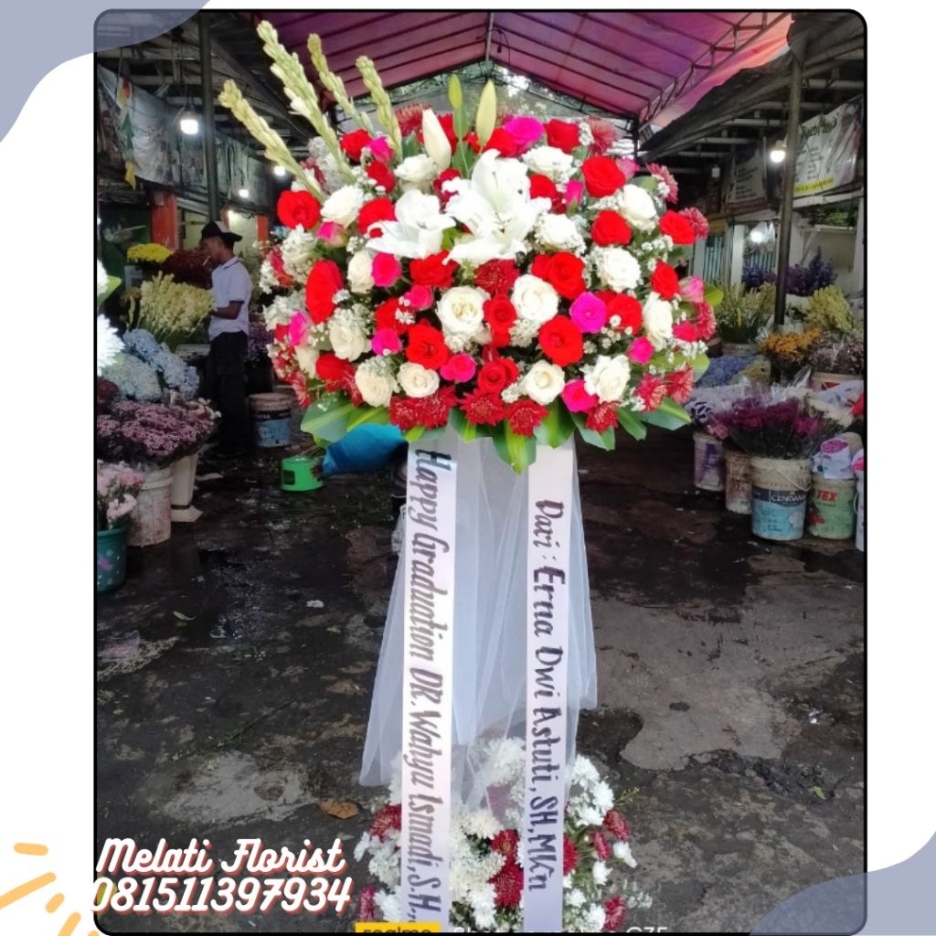 Standing flower | Standing flowers | standing flower selamat dan sukses | standing flower dukacita |