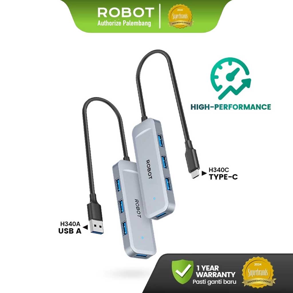 ROBOT USB Hub H340A / H340C 4 port USB 3.0 High performance Garansi Resmi Robot 1 Tahun