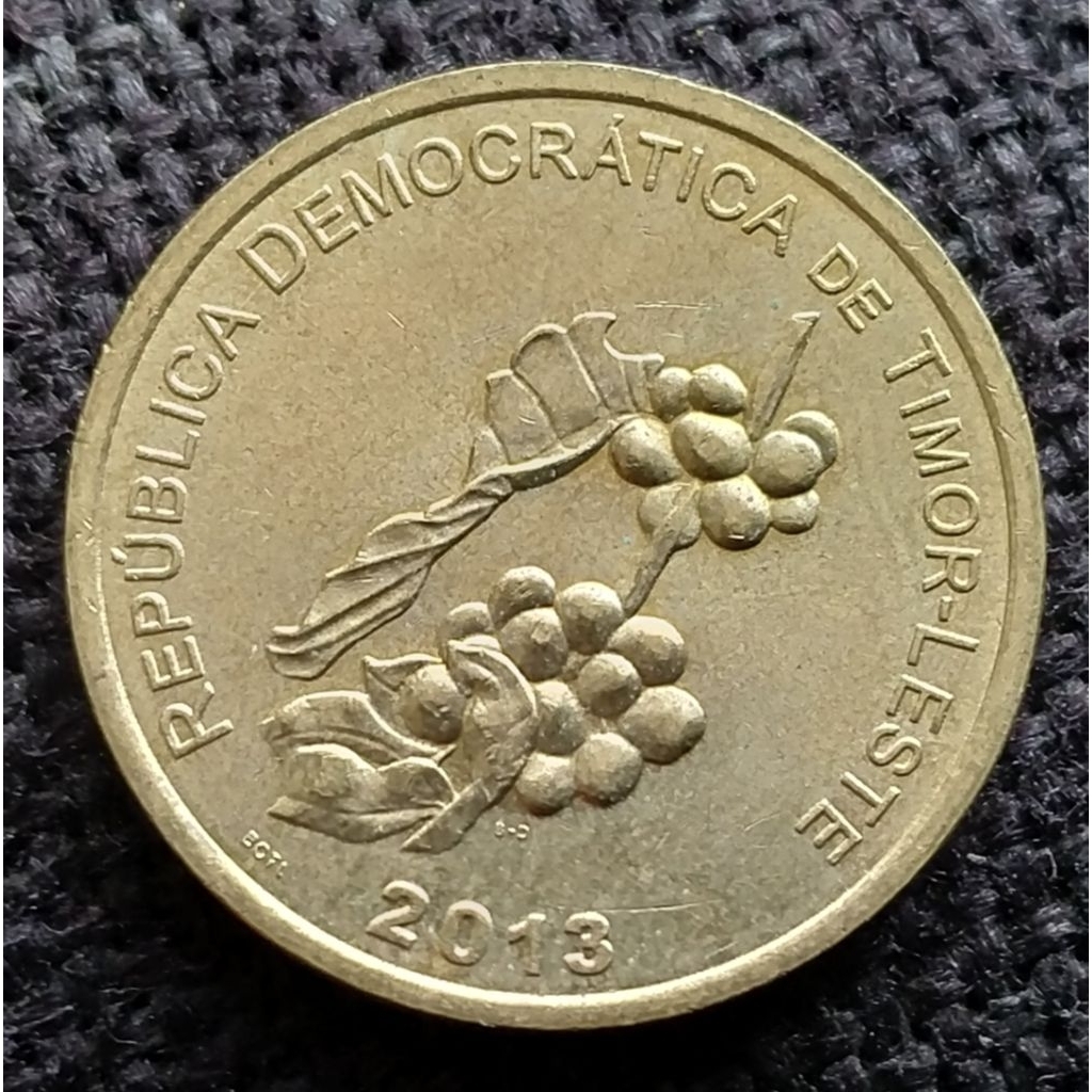 Koin Kuno Timor Leste 50 Centavos Gambar Buah Kopi