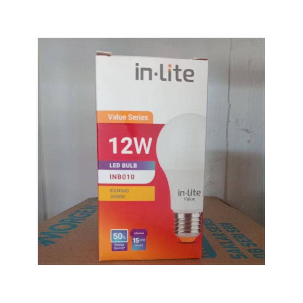 Lampu Led Bohlam Inlite 12 watt Warmwhite//Lampu Warmwhite 12 watt Murah