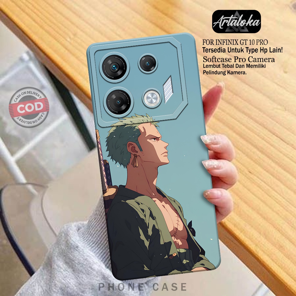 Case Infinix GT 10 Pro Softcase Infinix GT 10 Pro Pro Camera Fashion Case Motif Anime Aksesoris Hand