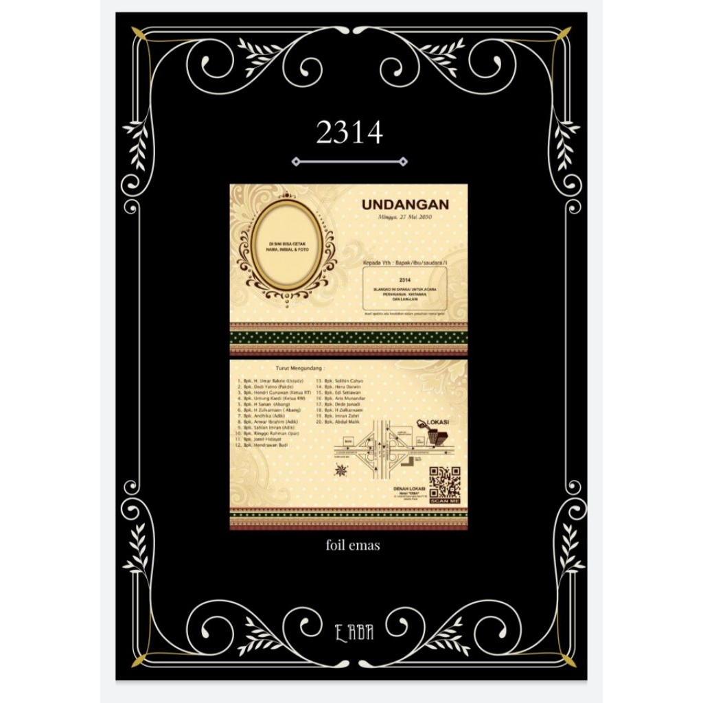 UNDANGAN PERNIKAHAN ERBA 2314