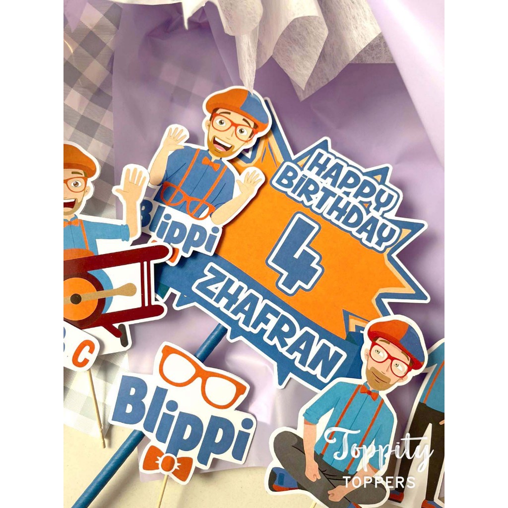 Topper cake kue ulang tahun birthday Blippi