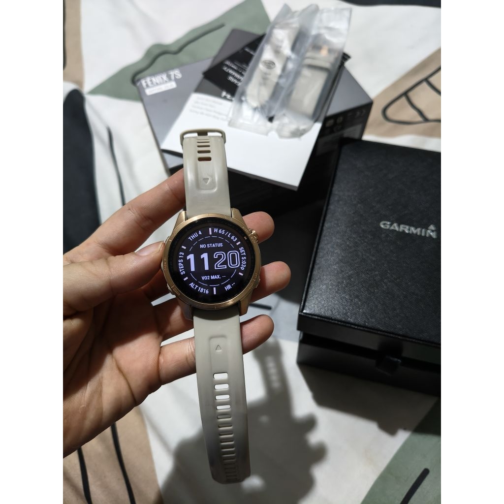 garmin fenix 7s sapphire solar rosegold