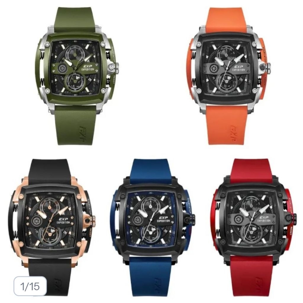 JAM TANGAN PRIA EXP 3008 EXPEDITION RUBBER ORIGINAL