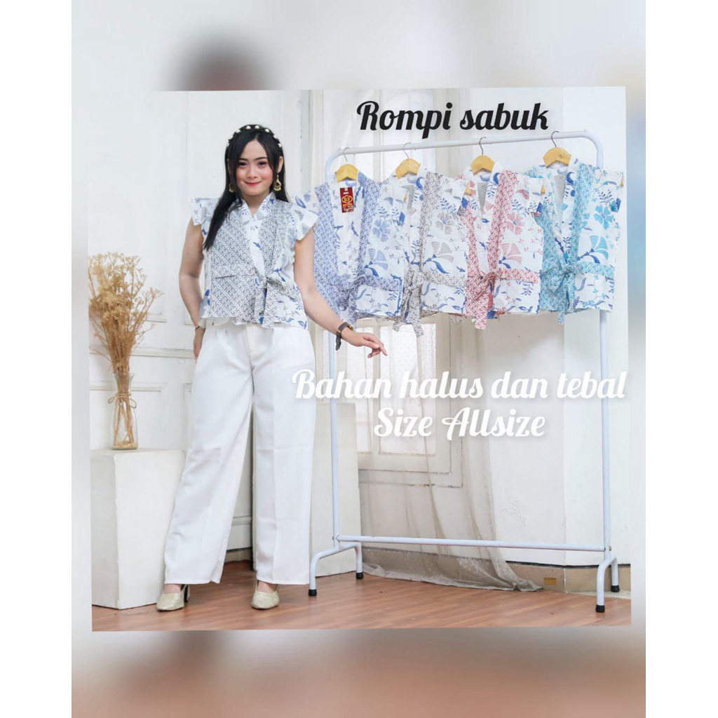Rompi batik wanita modern -kemeja Vest wanita