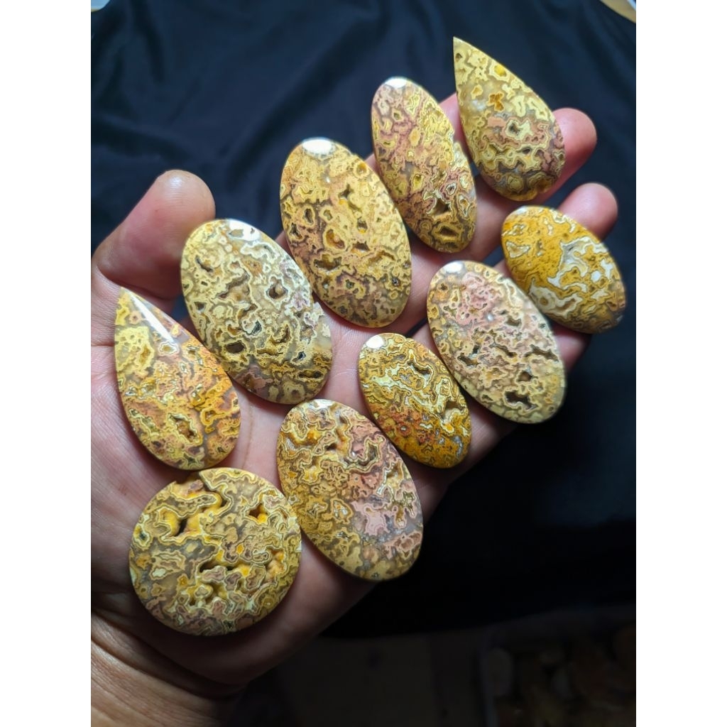 batu lace agate druzy, batu druzy, batu lawasan, liontin batu natural, cabochon