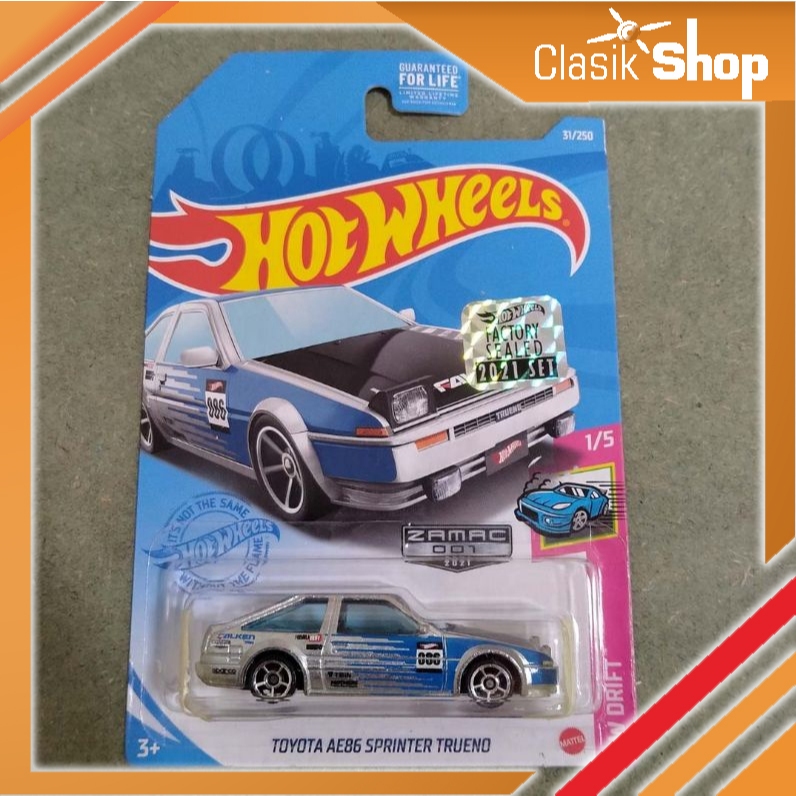 HOT WHEELS TOYOTA AE86 SPINTER TRUENO ZAMAC FS 2021 US CARD