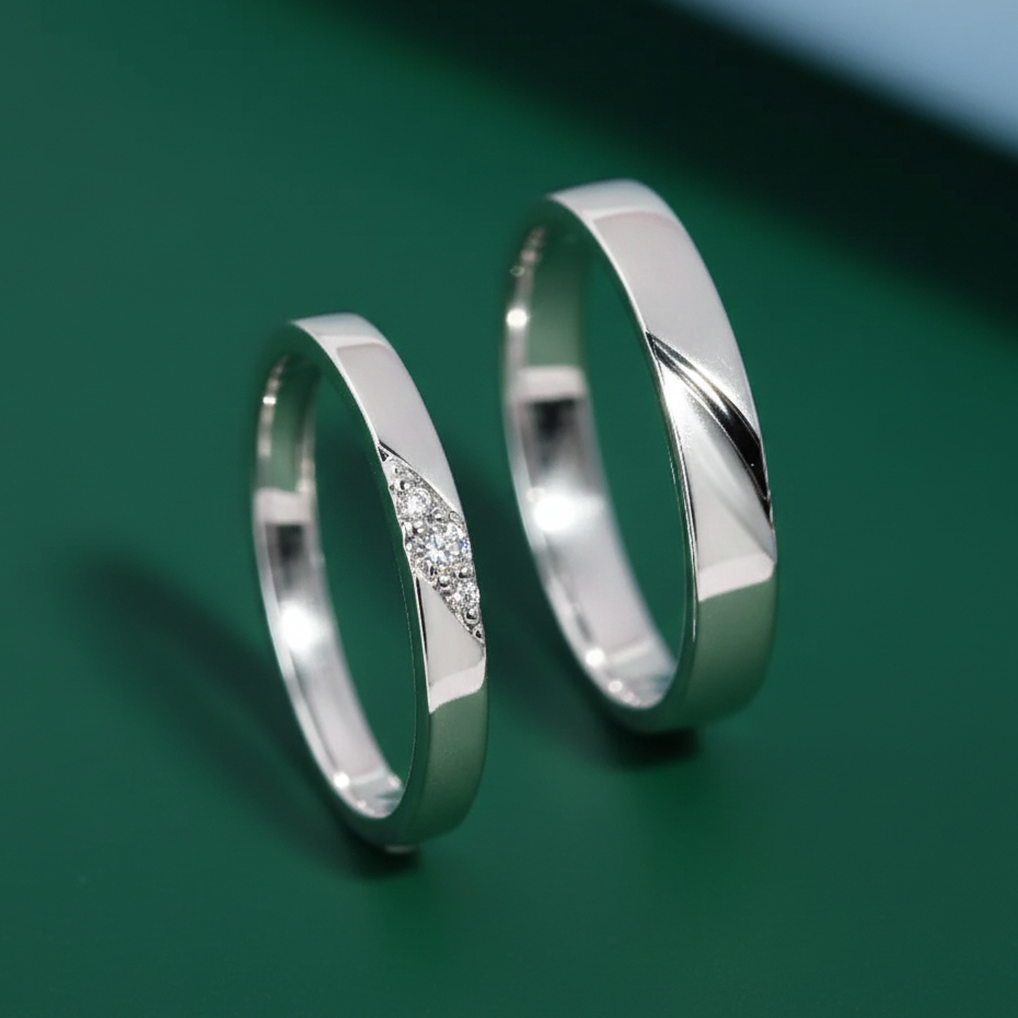 Spilla Jewelry SH-60 Cincin Couple Silver Free Ukir Nama