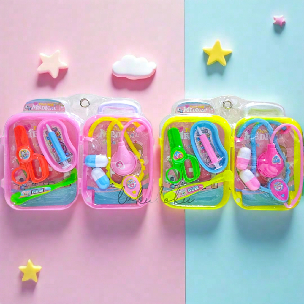 Mainan Anak Dokter Koper / Mainan Dokter Set Koper Bisa Dilipat Ukuran Kecil