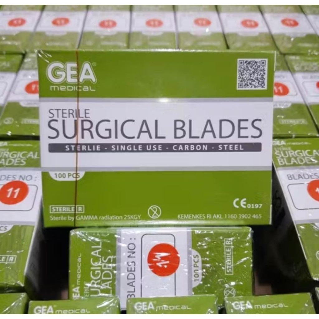 Bisturi Surgical Blades Gea Steril isi 100pcs / Bisturi Gea