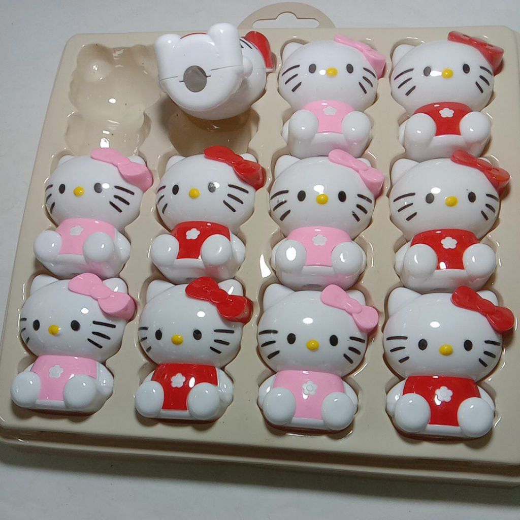 Rautan pensil manual bentuk Hello Kitty