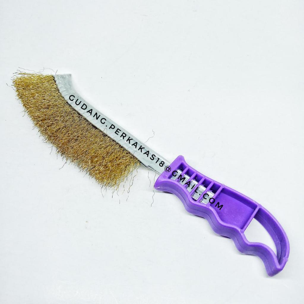 sikat kawat sikat golok sikat las sikat kawat kuningan gagang plastik pvc wire brush