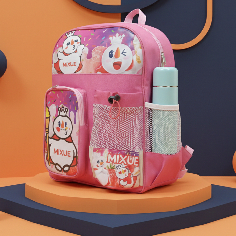 Tas Ransel Anak TK/PAUD Motif Es Krim Cream Mixue Tas Ransel Anak Perempuan Cewek Sekolah Paud TK SD