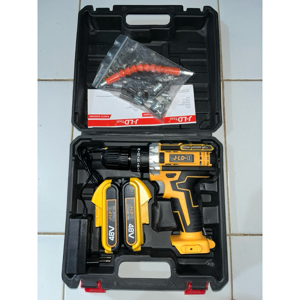 JLD-ll Bor Cordless 48Vf 10Mm Batrai 2 pcs