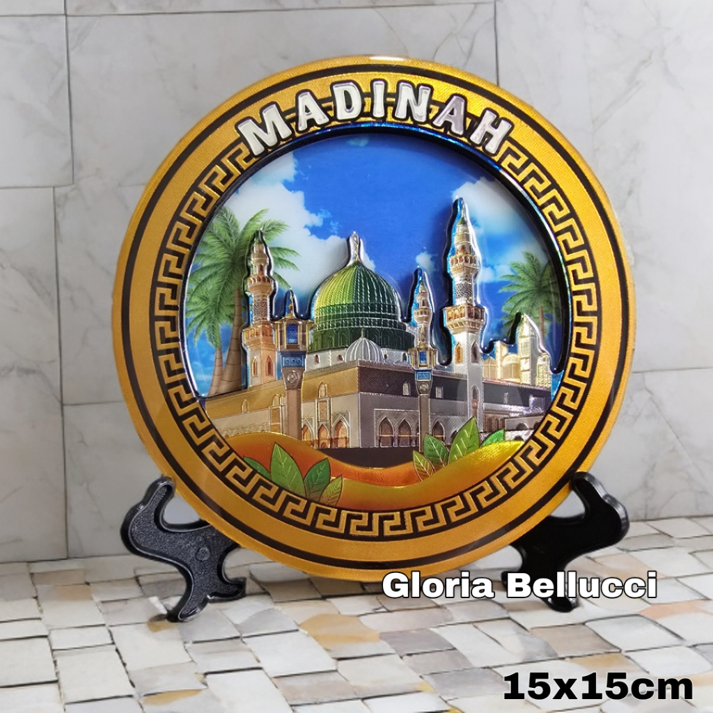 pajangan souvenir piring madinah makkah dinding oleh2 negara saudi arabia gantung umroh jeddah