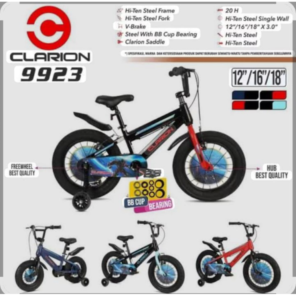 Sepeda Anak Clarion Bmx 16 Inch 9923 Ban 3.0