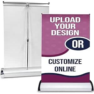 Roll banner mini cuatom cetak banner ukran 21x31 cetak custom roll up mini banner