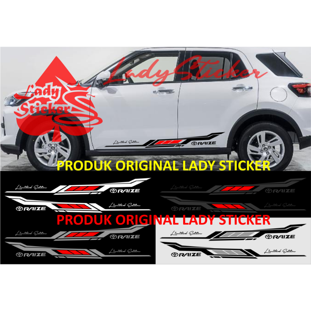 Cutting sticker mobil raize sticker stiker mobil toyota raize