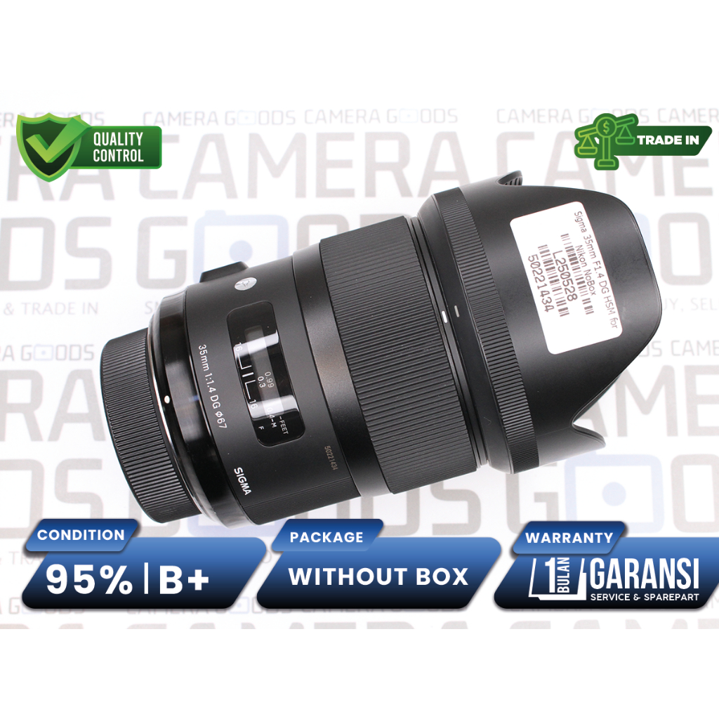 Lensa Sigma 35mm F1.4 DG HSM ART Lens for Nikon F Second Bekas Grade B+ / 35mm f/1.4 - L250528