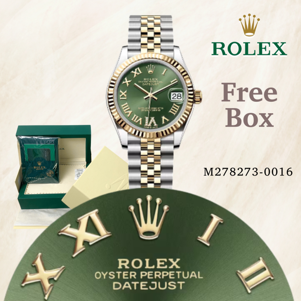COD dan 100% Asli ROLEX INCLUDE BOX Jam Tangan Seri Lady-Date Wanita M278273-0016 Jam Tangan Automat