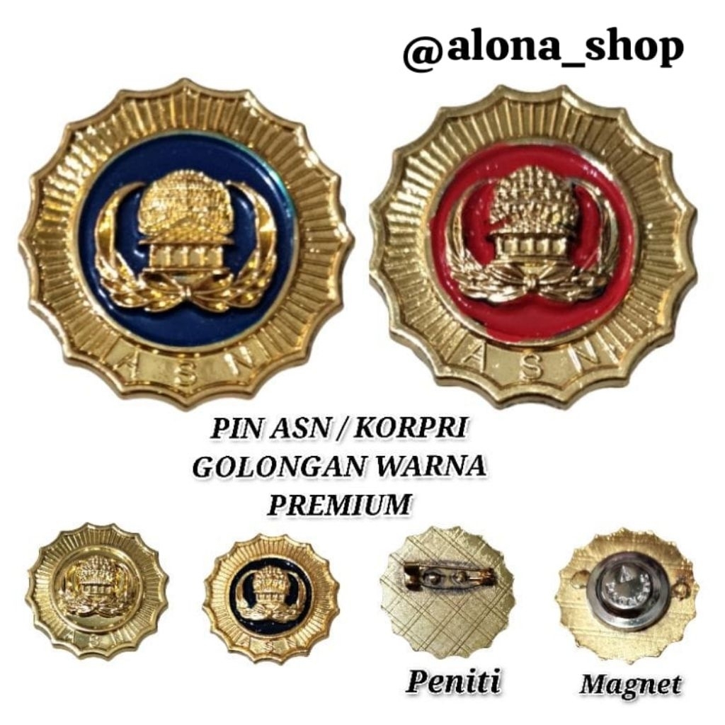 PIN ASN Golongan Premium - PIN KORPRI GOLONGAN WARNA PREMIUM - BROS ASN GOLONGAN PREMIUM - BROS KORP