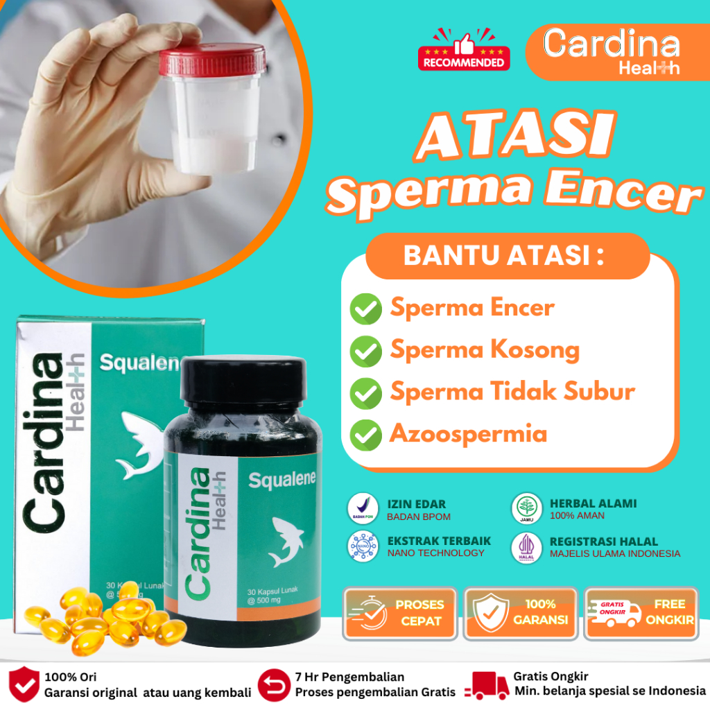 Obat Penyubur Pengental Penambah Sperma Mani Encer Azoospermia Kesuburan Pria, Obat Vitamin Penambah