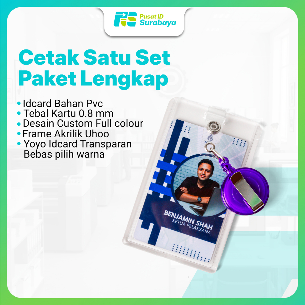 SATU SET PAKET LENGKAP ID CARD / YOYO STD / FRAME UHOO