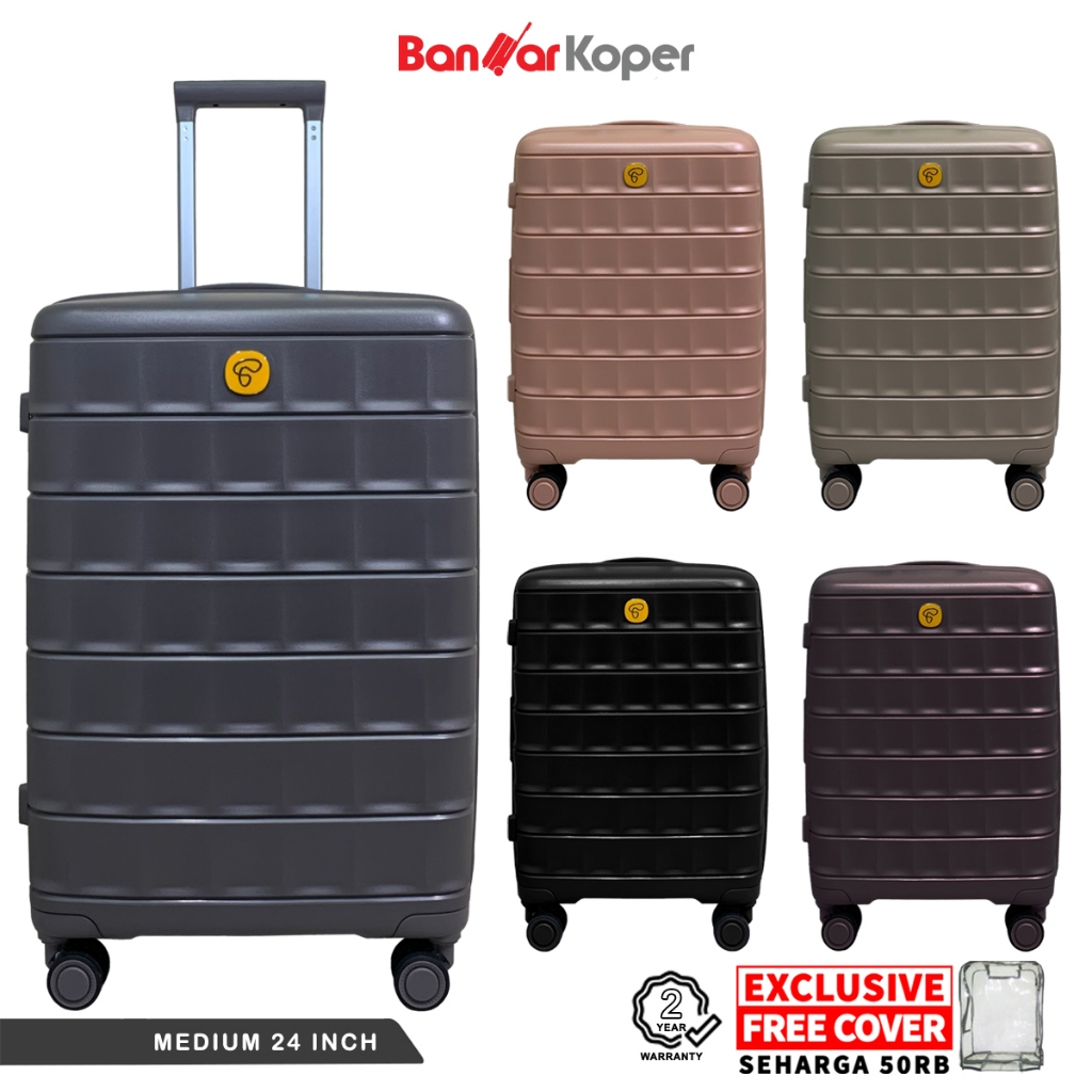 President PA06-45 Original Koper 24 Inch Hardcase PP Anti Pecah Ringan TSA Expandable