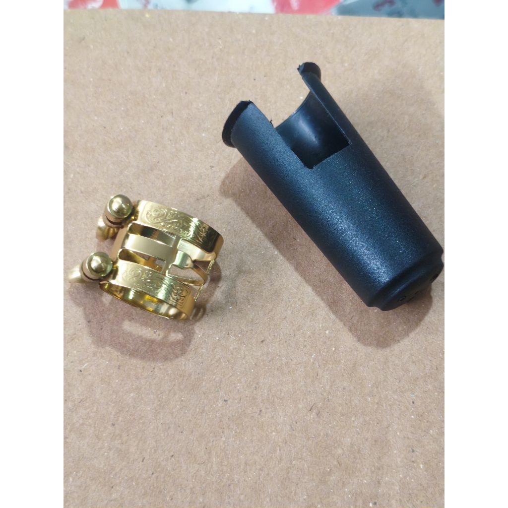 ligature dan tutup cap soprano ebonit saxophone