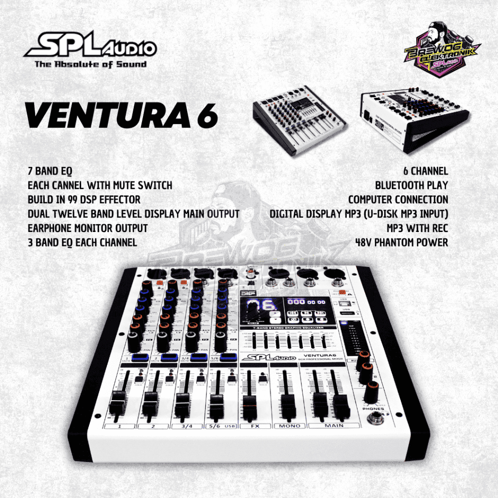 BREWOG SPL AUDIO MIXER 6 CHANEL VENTURA 6