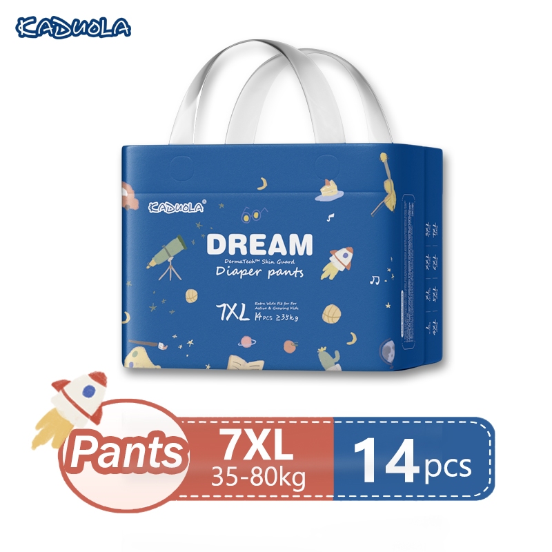 Kaduola Popok Bayi Ukuran Extra Besar 7XL - Celana Popok Tipis & Bernapas, Cocok untuk Bayi Gemuk da