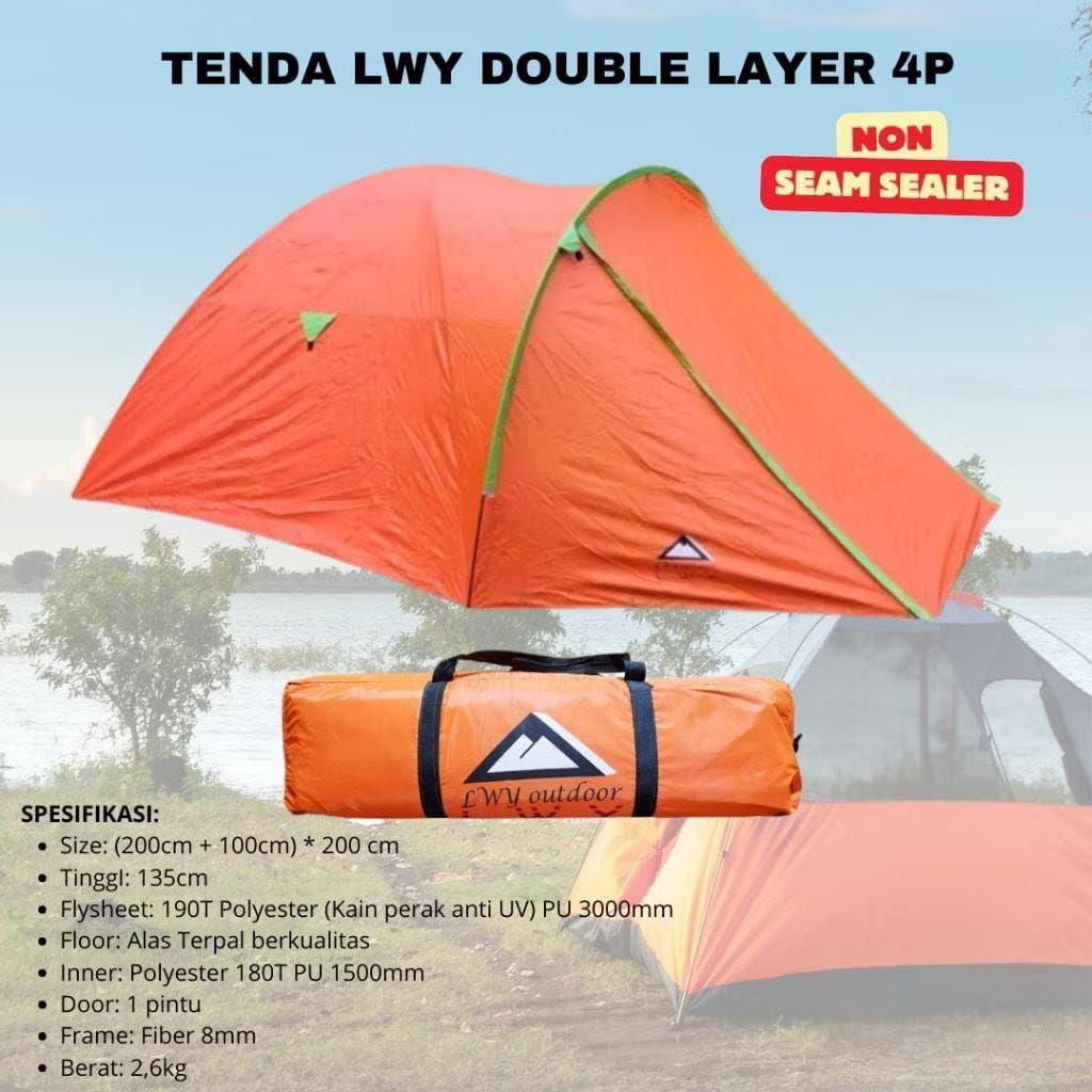 tenda camping tenda dome tenda LWY double layer 4p