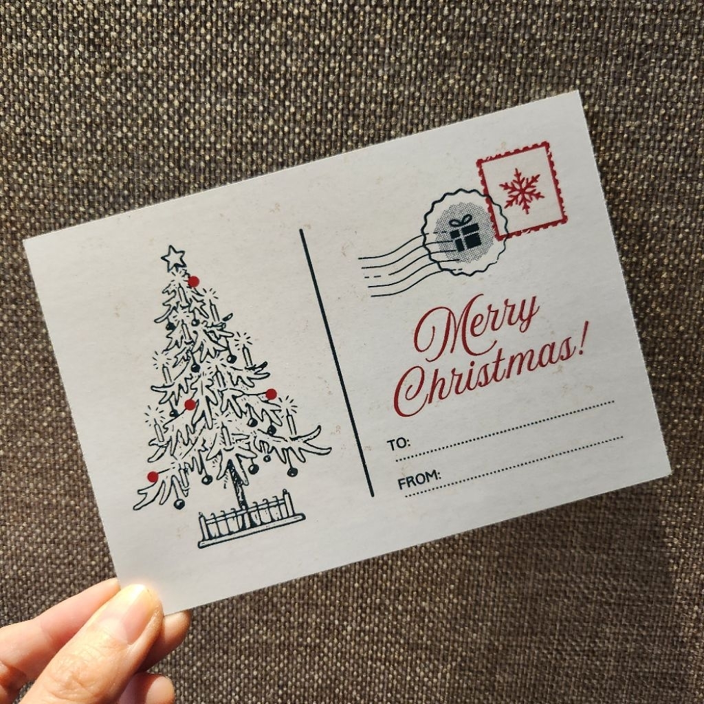 kartu ucapan greeting card natal merry christmas + amplop