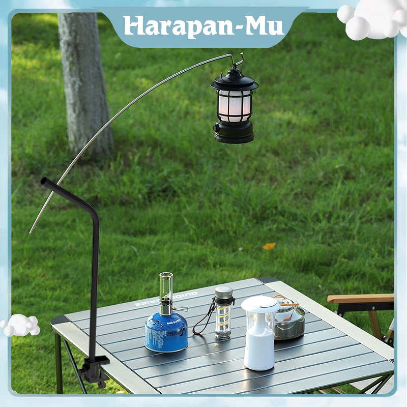 1Set Tiang Lampu Camping Stainless New Style Aesthetic / Tiang Lampu Camping