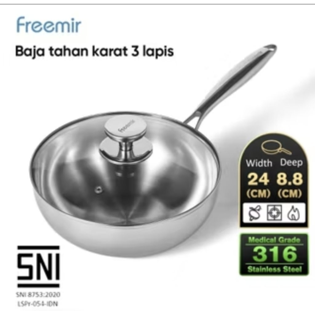 (Bekas) Freemir Wajan Stainless Steel 316