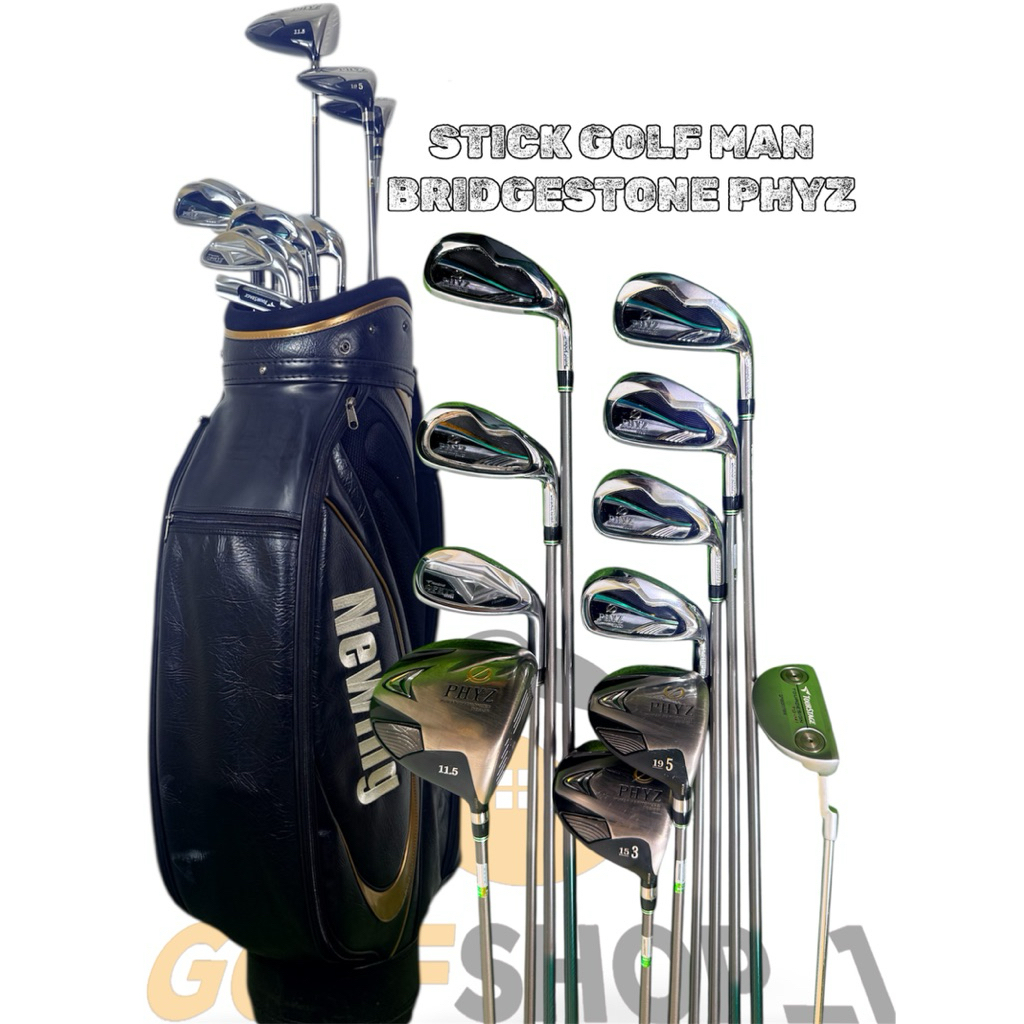 Stick Golf Man Bridgestone Phyz Shaft Graphite Flek R Fullset Bag Golf