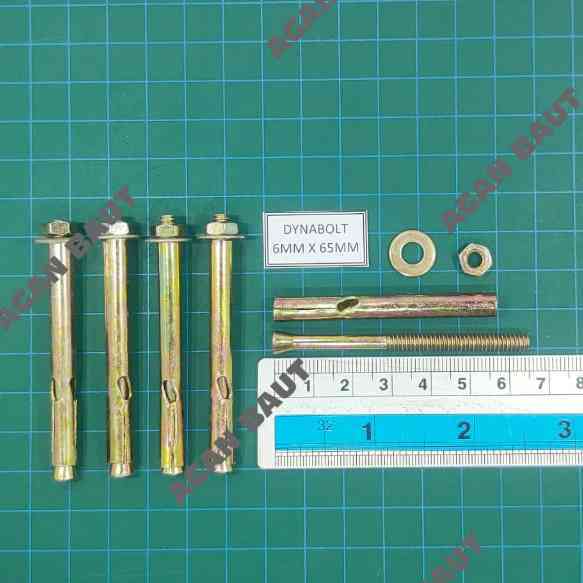 DYNABOLT M6 X 65 mm Dinabolt FISER TEMBOK LUBANG 6MM