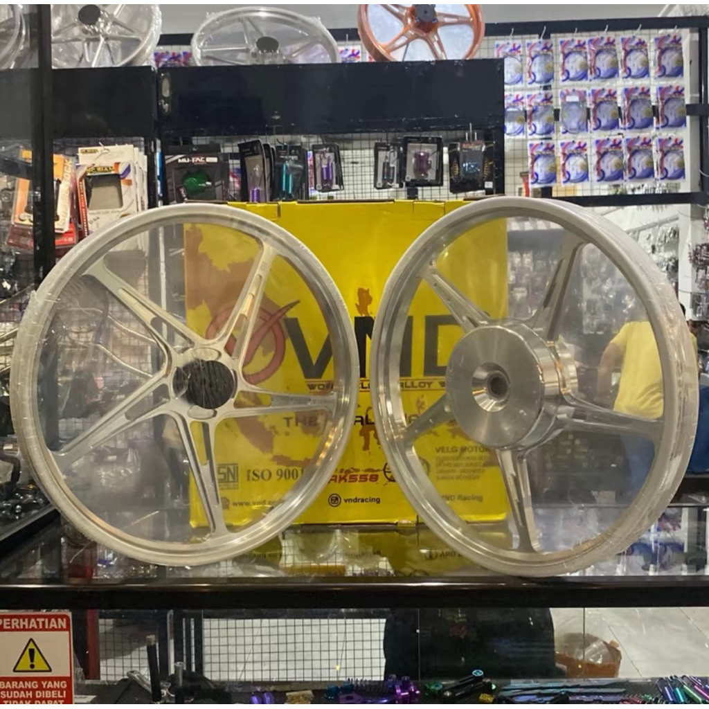 Sepasang Velg Vnd Ak558 Ring 17 Motor Beat Scoopy Velg Vnd Racing Warna Silver Original Motorcycle