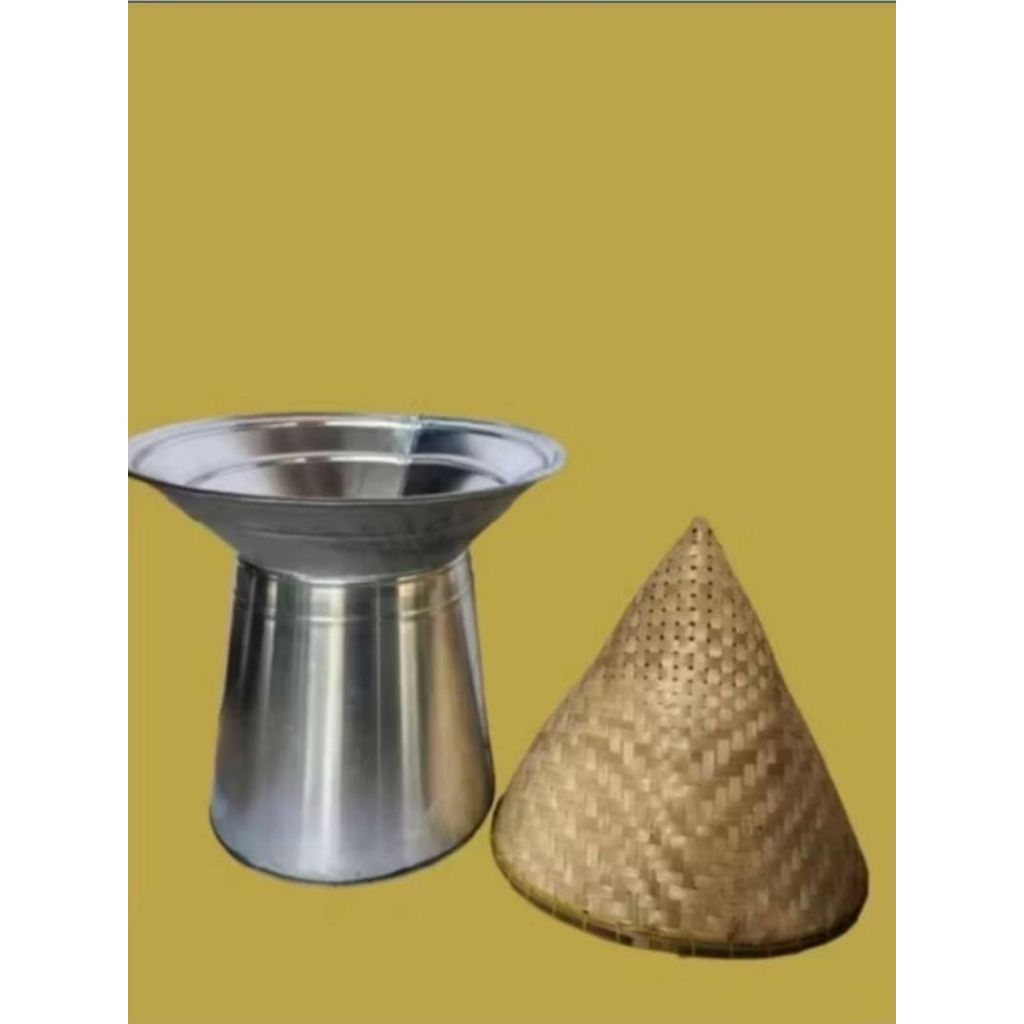 Dangdang/seeng kukusan nasi. aluminium + kukusan bambu