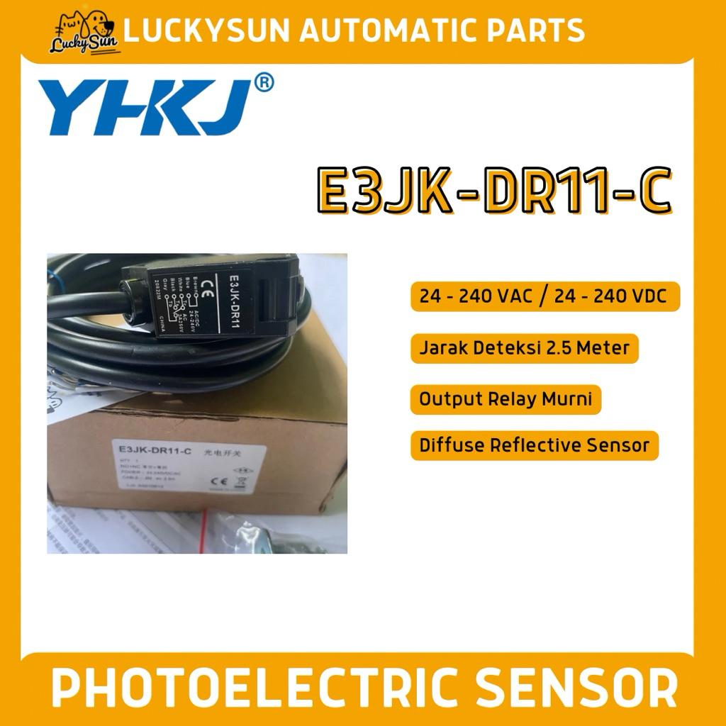 LUCKYSUN E3JK-DR11-C Sensor Industri Sensor Photoelectric E3JK-DR11-C Baru