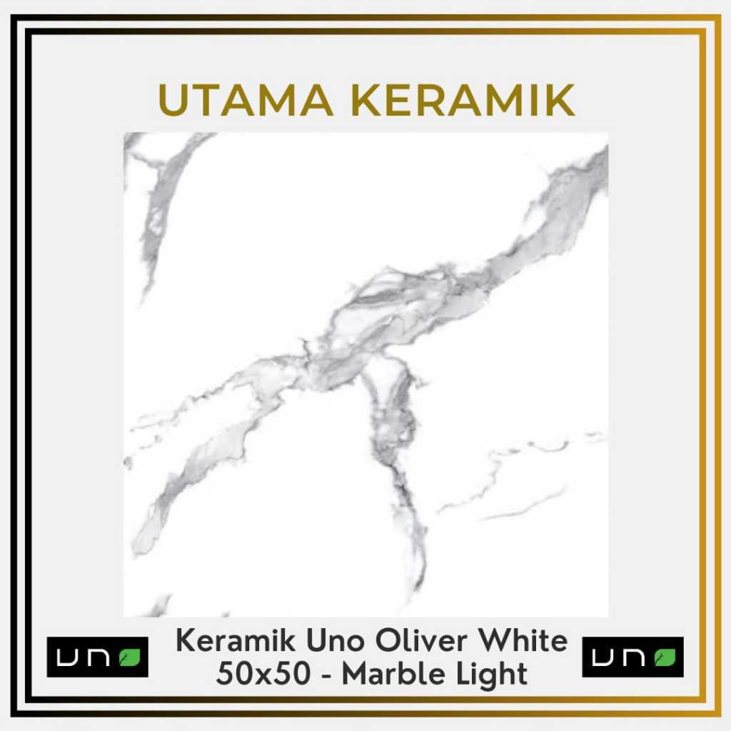 Keramik Uno 50x50 Oliver White - Keramik Motif Marble 50x50