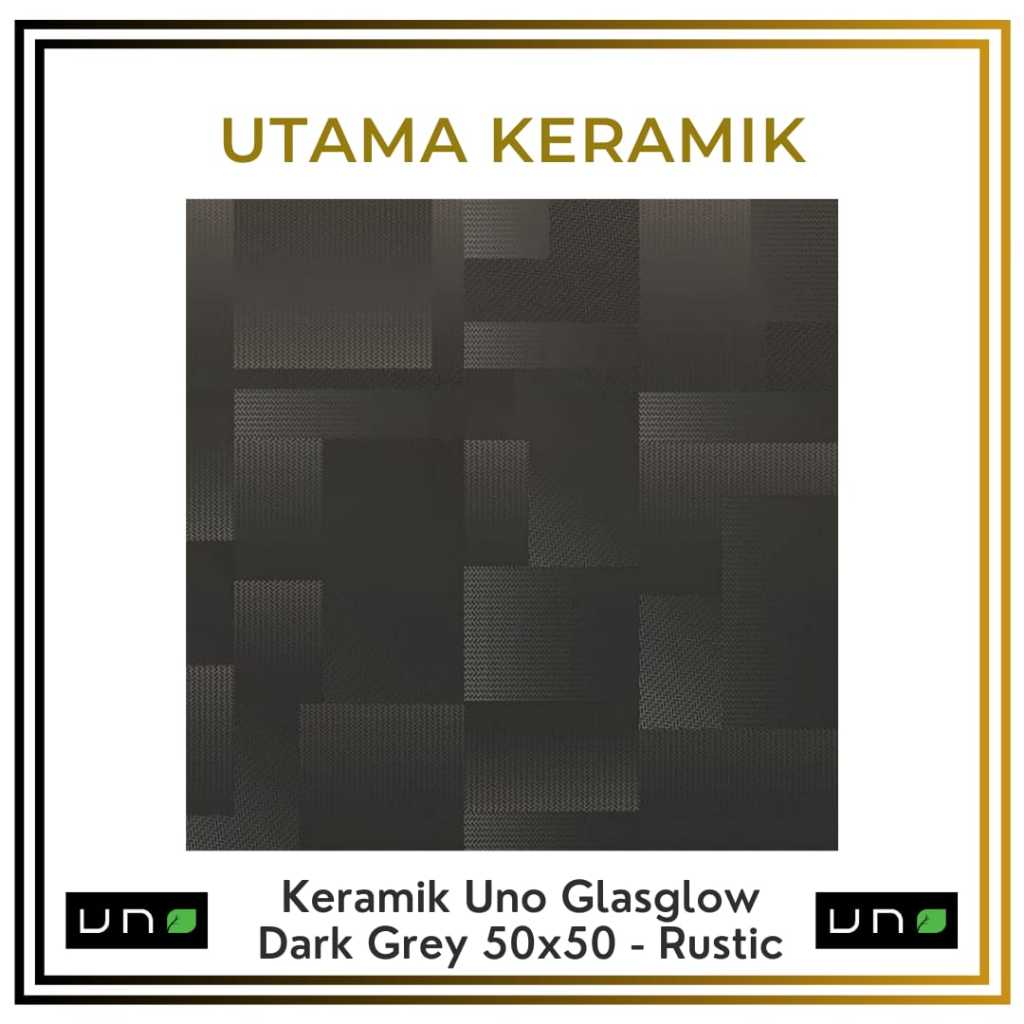 Keramik Uno 50x50 Glasglow Dark Grey - Keramik Lantai 50x50