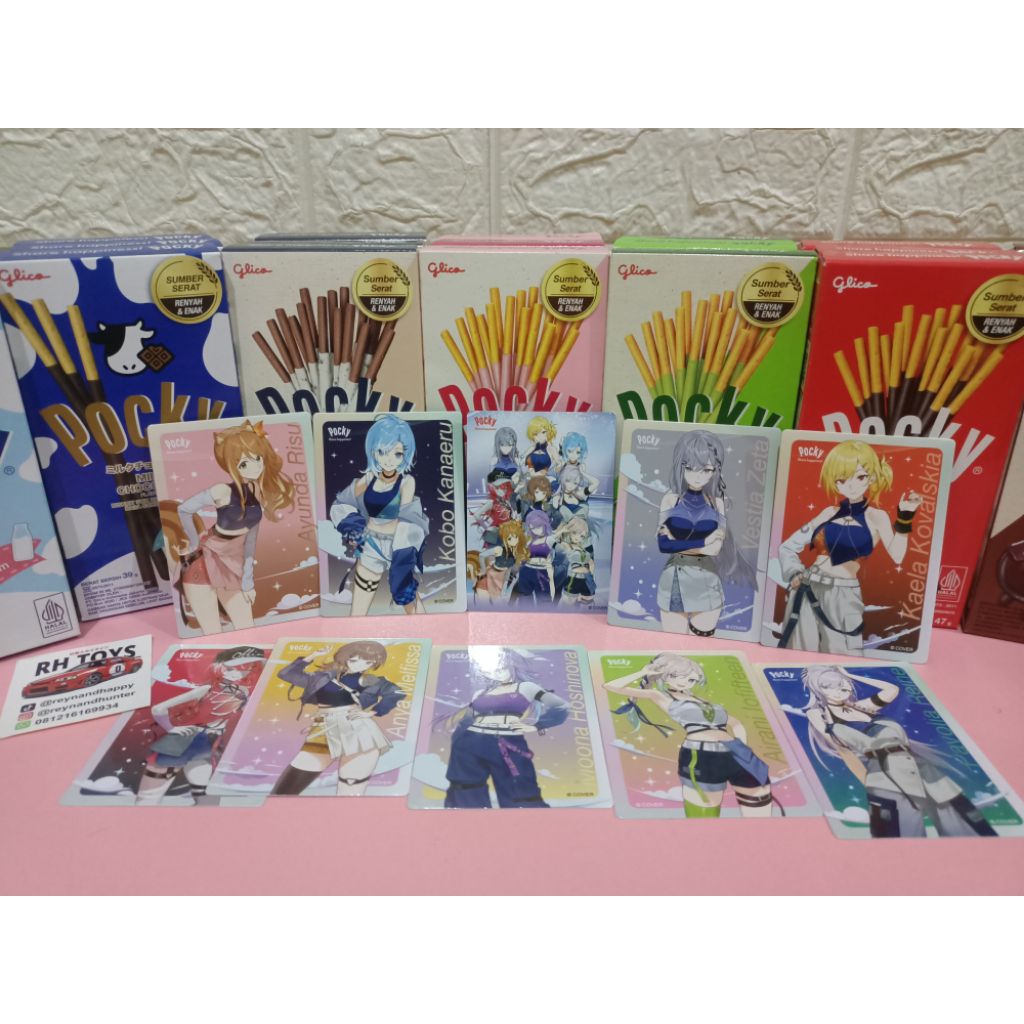 Kartu Pocky x Hololive Photocard vtuber Chromatic future set lengkap paling murah meriah reguler dan
